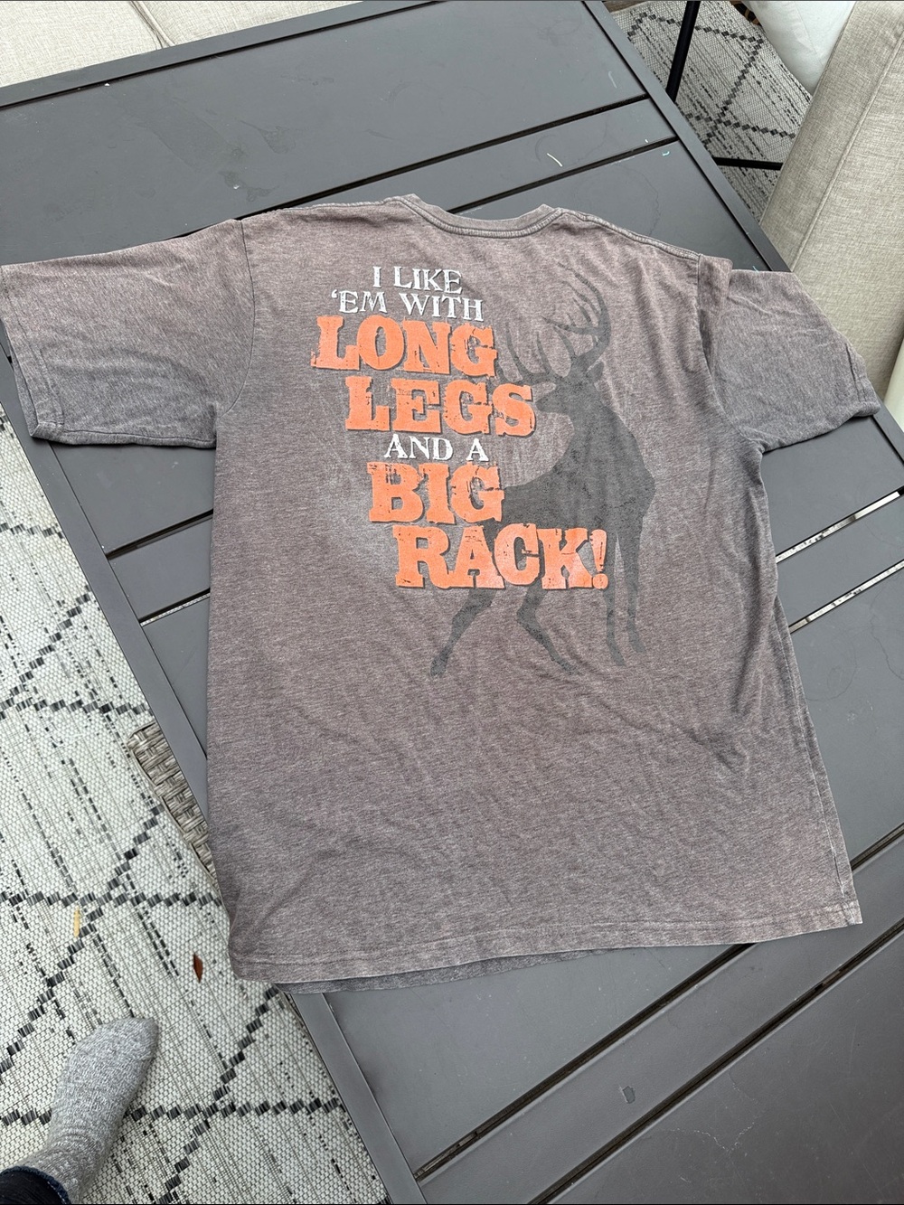 Bass pro shop Graphic Hunting Deer Short-Sleeve T-Shirt - Brown/Orange Lg GUC